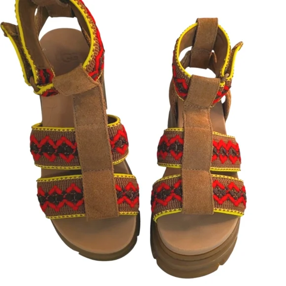 UGG Ashton Heritage Braid Chestnut Sandals Women's.... Size 7 - Picture 3 of 8